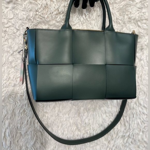 💚💚NWOT-Valentina Fiore,Made in Italy, GORGEOUS Genuine leather Green tote💚💚 - Picture 11 of 12